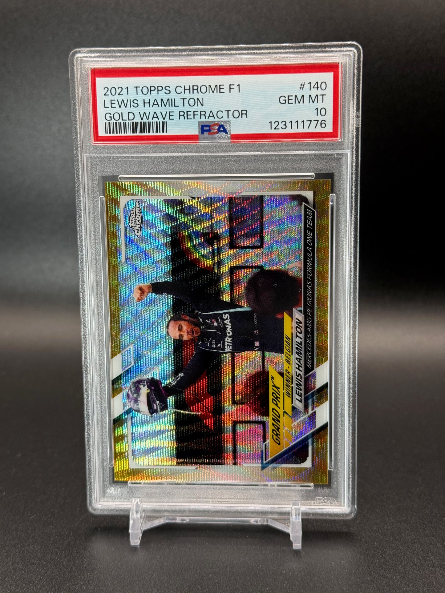 2021 Topps Chrome Formula 1 Lewis Hamilton Gold PSA 10