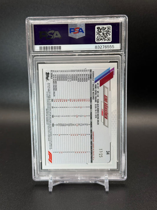 2021 Topps Chrome Formula 1 Kimi Raikkonen #34 Orange PSA 10