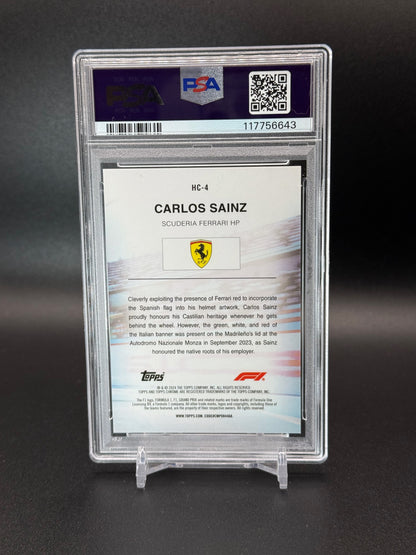 2024 Topps Chrome Formula 1 Carlos Sainz Gold PSA 9