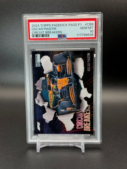 2024 Topps Formula 1 Paddock Pass Oscar Piastri Circuit Breakers CB-8 PSA 10