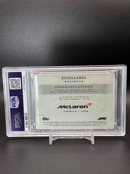 2024 Topps Eccellenza Formula 1 Lando Norris Relic Green PSA 10