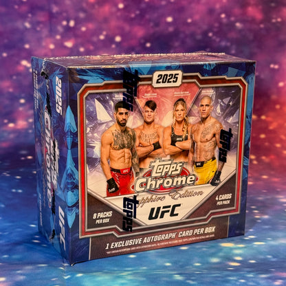 2025 Topps Chrome Sapphire UFC Hobby Box New Factory Sealed